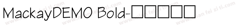 MackayDEMO Bold字体转换